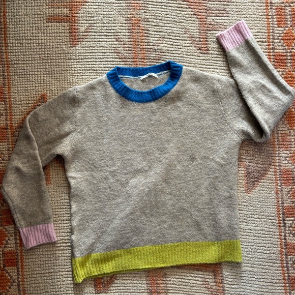 Dr. bloom color blocked beige sweater - Picture 2 of 5